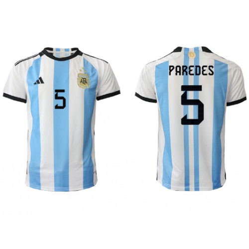Argentyna Leandro Paredes #5 Koszulka Podstawowych MŚ 2022 Krótki Rękaw